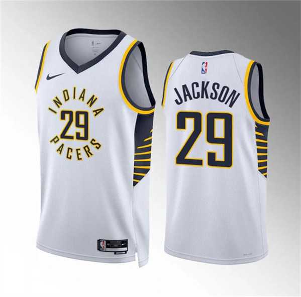 Men%27s Indiana Pacers #29 Quenton Jackson White Association Edition Stitched Basketball Jersey Dzhi->los angeles lakers->NBA Jersey